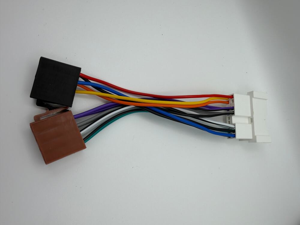 Fiegromech Car Stereo Radio Wiring Harness Adapter White Black Brown Plugs